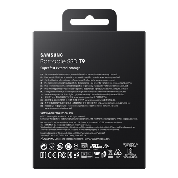 SSD portabil extern Samsung T9, 1 TB, Negru (MU-PG1T0B/EU), 2 image