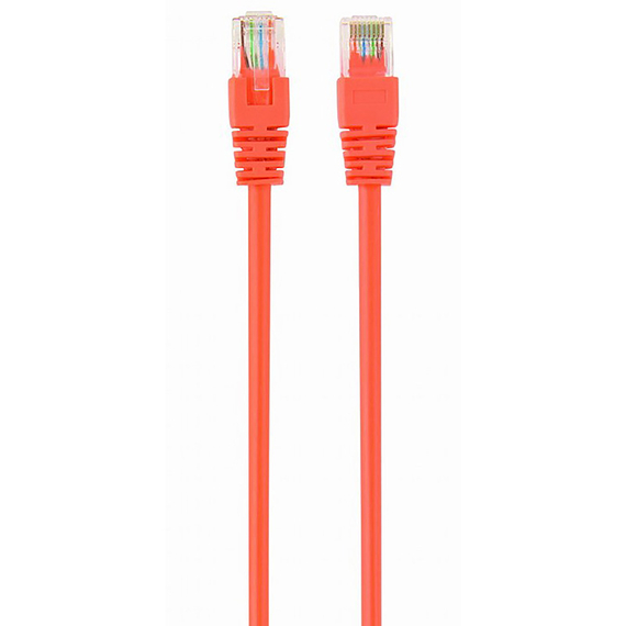 Patch cord Cablexpert PP12-1M/O, CAT5e UTP, 1m, Portocaliu, 2 image