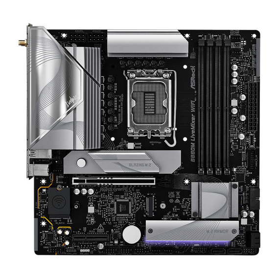 Placă de bază ASRock B860M LiveMixer WiFi, LGA1851, Intel B860, Micro-ATX, 3 image