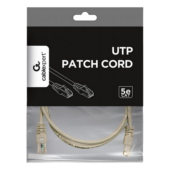 Patch cord Cablexpert PP12-0.5M, CAT5e UTP, 0,5m, Gri, 3 image