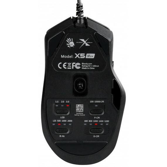 Gaming Mouse Bloody X5 Max, Negru, 2 image