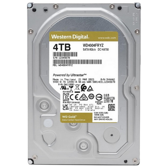 Unitate HDD Western Digital WD Gold, 3.5", 4 TB 