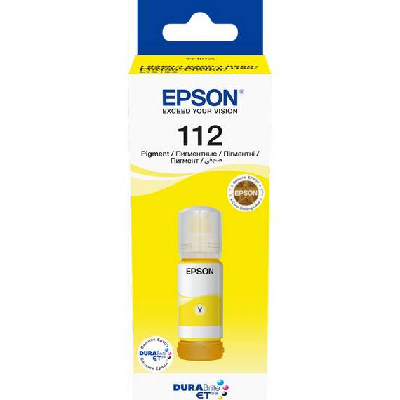 Recipient de cerneală Epson 112 EcoTank, C13T06C44A, Galben, 2 image