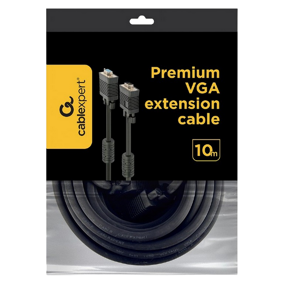 Cablu Video Cablexpert CC-PPVGAX-10M-B, VGA D-Sub (M) - VGA D-Sub (M), 10m, Negru, 3 image