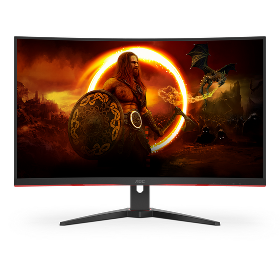 31,5" Monitor Gaming AOC C32G2ZE/BK, VA 1920x1080 FHD, Negru | Roșu