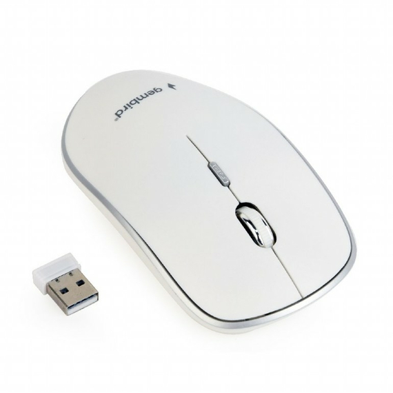 Mouse Wireless Gembird MUSW-4B-01-W, Alb, 2 image