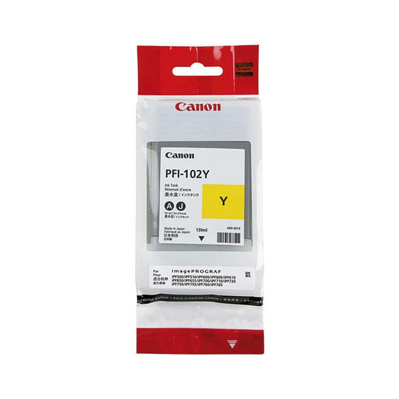 Cartuș de cerneală Canon PFI-102, 130ml, Galben, 2 image