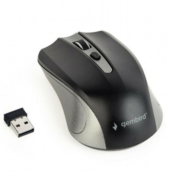 Mouse Wireless Gembird MUSW-4B-04-GB, Gri/Negru, 2 image