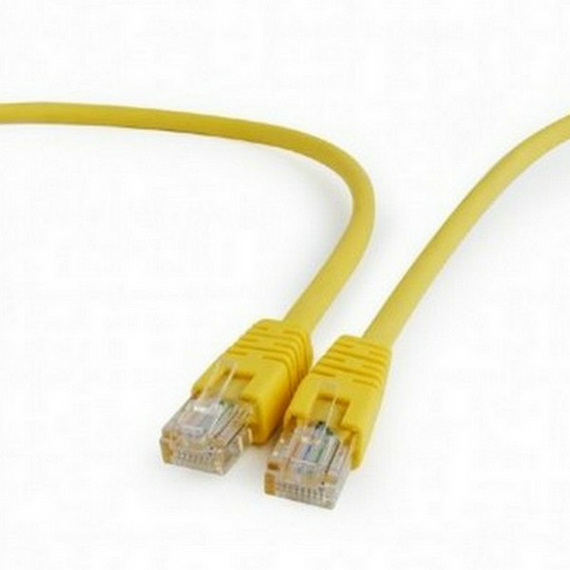 Patch cord Cablexpert PP12-5M/Y, CAT5e UTP, 5m, Galben, 3 image