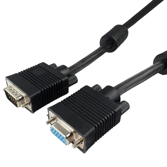 Cablu Video Cablexpert CC-PPVGAX-10M-B, VGA D-Sub (M) - VGA D-Sub (M), 10m, Negru, 2 image