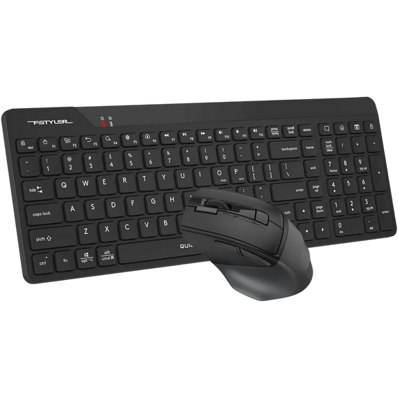 Set Tastatură + Mouse A4Tech FG2400 Air2, Fără fir, Negru, 2 image