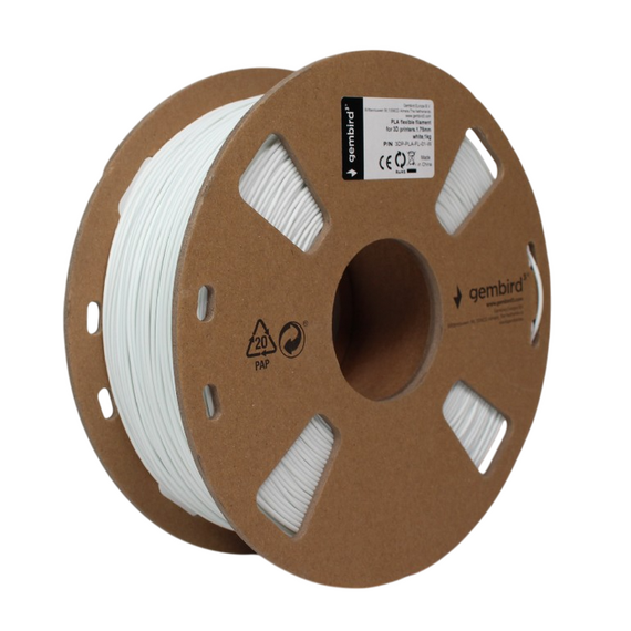 Filament pentru imprimantă 3D Gembird 3DP-PLA-FL-01-W, PLA, Alb, 1.75 mm, 1kg, 3 image