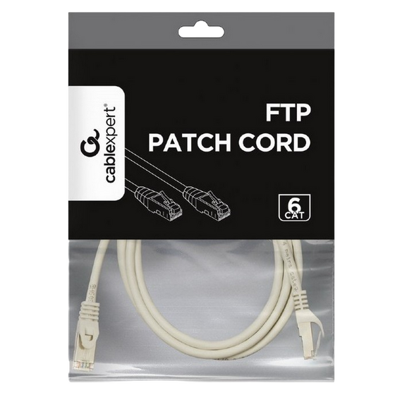 Patch cord Cablexpert PP6-3M, Cat6 FTP , 3m, Gri, 2 image