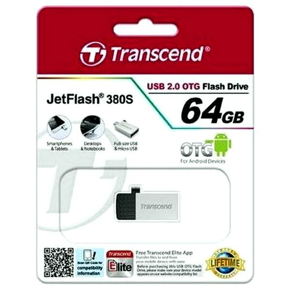 Memorie USB Transcend JetFlash 380, 64GB, Argintiu, 3 image