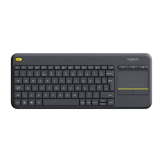 Tastatură Logitech K400 Plus, Fără fir, Negru