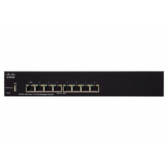 Switch de rețea Cisco SF350-08, 8x 10/100 Mbps, 3 image