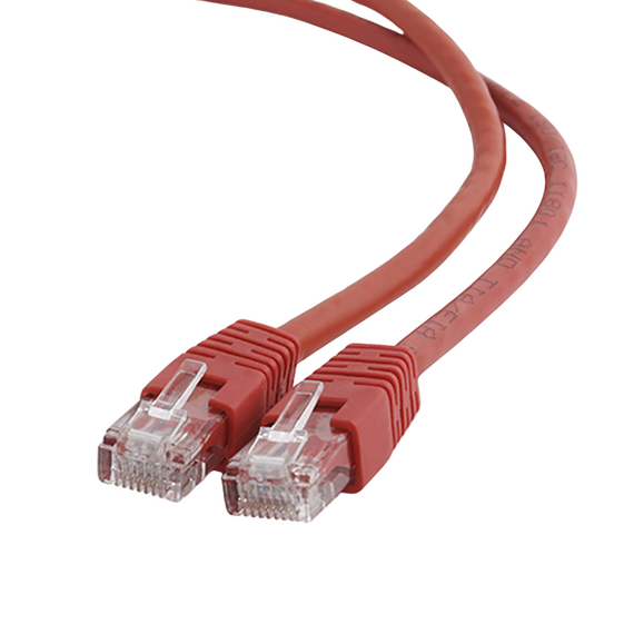 Patch cord Cablexpert PP6U-0.5M/R, Cat6 UTP, 0,5m, Roșu, 3 image