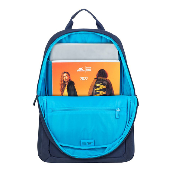 Rucsac pentru Laptop RivaCase 7561, 15.6", Poliester RPET ECO-FRIENDLY, Albastru-închis, 2 image