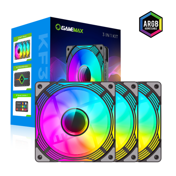 Ventilator PC Gamemax KF300, 120 mm, 3 image