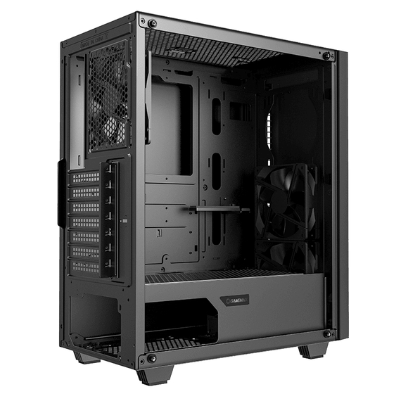 Carcasă PC Gamemax Fortress TG, Midi-Tower, Fără PSU, Negru, 3 image