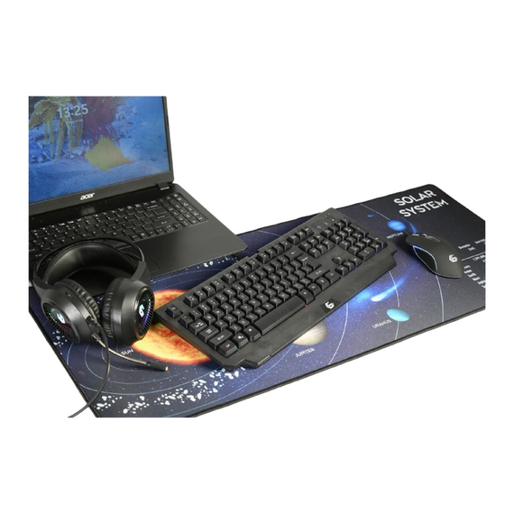 Mouse Pad pentru jocuri Gembird MP-SOLARSYSTEM-XL-01, Large, Negru, 3 image