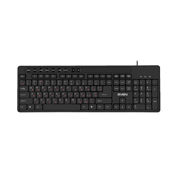 Tastatură SVEN KB-C3060, Cu fir, Negru