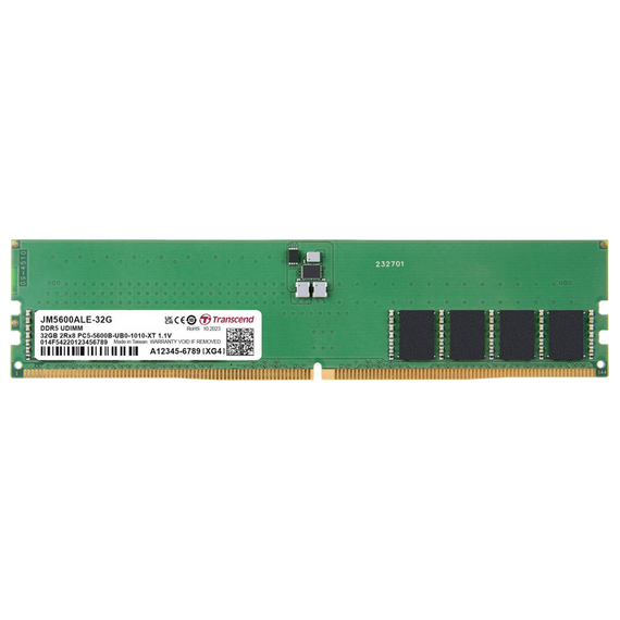 Memorie RAM Transcend JetRam, DDR5 SDRAM, 5600 MHz, 32 GB, JM5600ALE-32G