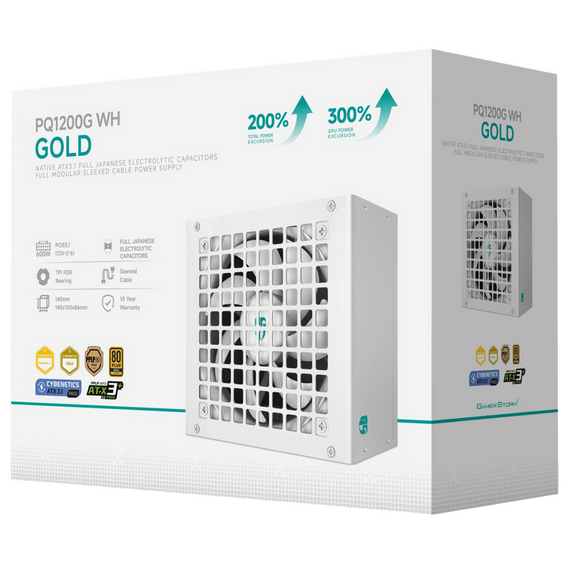 Sursă Alimentare PC Deepcool GamerStorm PQ1200G WH, 1200W, ATX, Complet modular, 2 image