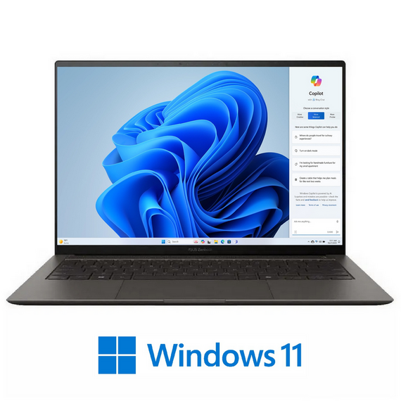 Laptop 14" ASUS Zenbook S 14 OLED UX5406SA, Zumaia Gray, Intel Core Ultra 7 258V, 32GB/1024GB, Windows 11 Home, 2 image