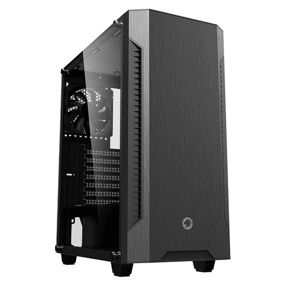 Carcasă PC Gamemax Fortress TG, Midi-Tower, Fără PSU, Negru