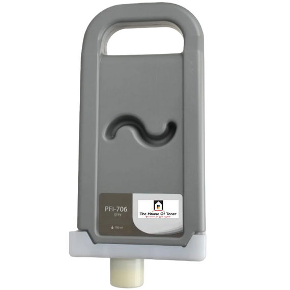 Cartuș de cerneală Canon PFI-706GY, Grey, 700ml, Gri