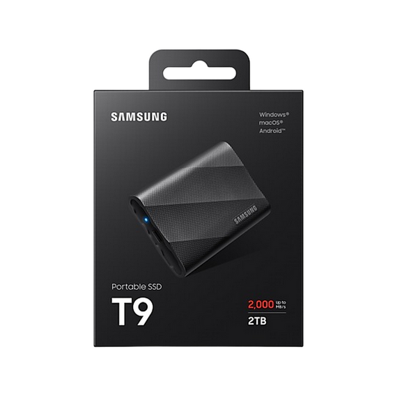 SSD portabil extern Samsung T9, 2 TB, Negru (MU-PG2T0B/EU), 3 image