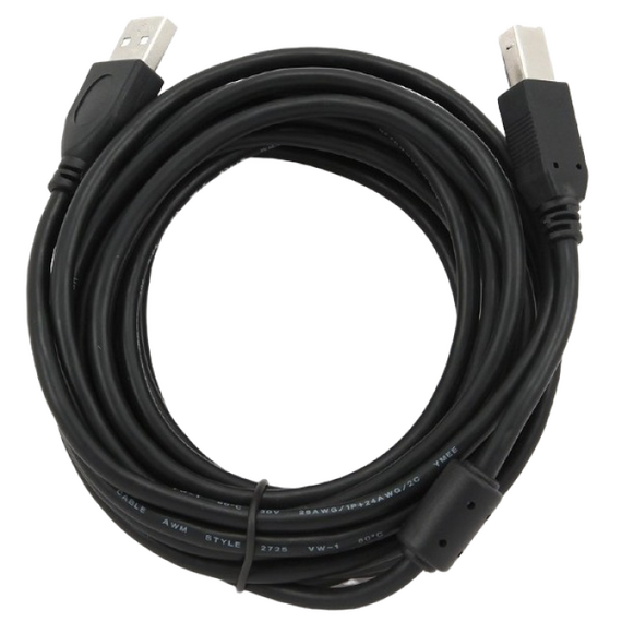 Cablu de comunicație Cablexpert CCF-USB2-AMBM-15, USB Type-A/USB Type-B, 4,5m, Negru, 3 image