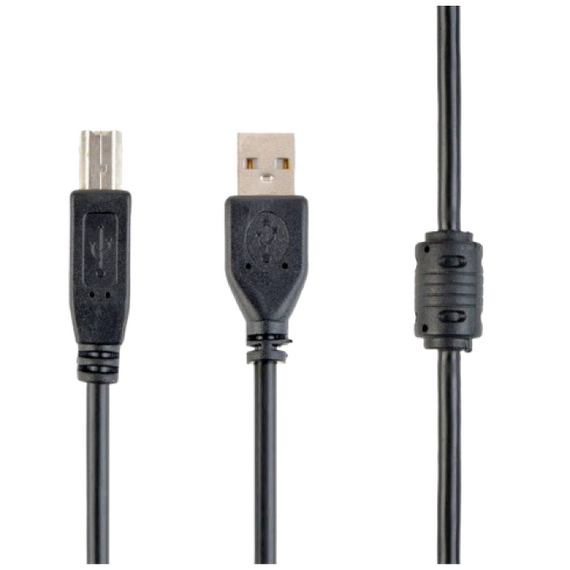 Cablu de comunicație Gembird CCF-USB2-AMBM-6, USB Type-A/USB Type-B, 1,8m, Negru