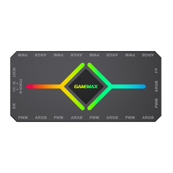 Fan Hub Gamemax V4.0 ARGB+PWM HUB Controller v4.0, negru, 2 image