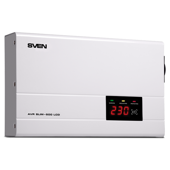 Stabilizator de Tensiune SVEN SLIM AVR-500 LCD, 500VA