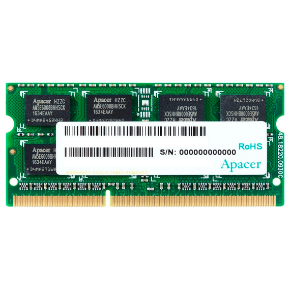 Memorie RAM Apacer AS08GFA60CATBGJ, DDR3 SDRAM, 1600 MHz, 8GB