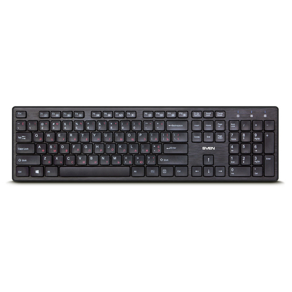 Tastatură SVEN KB-E5800W, Fără fir, Negru, 2 image