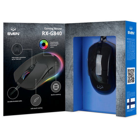 Gaming Mouse SVEN RX-G840, Negru, 3 image
