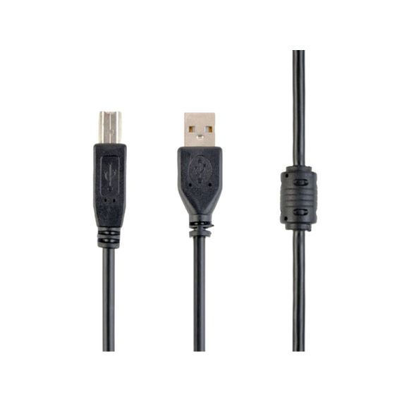 Cablu de date pentru periferice Cablexpert CCFB-USB2-AMBM-1.5M, USB Type-A/USB Type-B, 1,5m, Negru