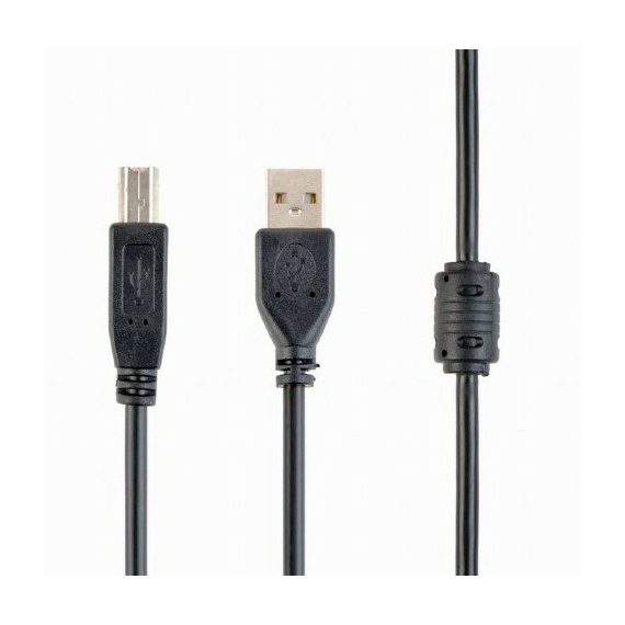 Cablu de comunicație Gembird CCF-USB2-AMBM-6, USB Type-A/USB Type-B, 1,8m, Negru, 3 image