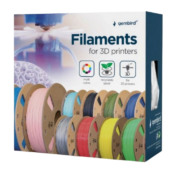 Filament pentru imprimantă 3D Gembird 3DP-PLA-01-MTSG, PLA, Ardezie gri Mată, 1.75 mm, 1kg, 2 image