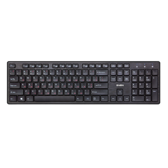 Tastatură SVEN KB-E5800W, Fără fir, Negru