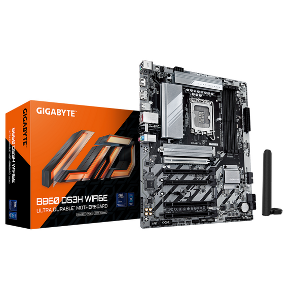Placă de bază Gigabyte B860 DS3H WIFI6E, LGA1851, Intel B860, ATX