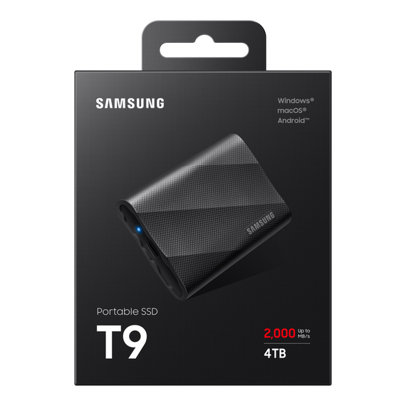 SSD portabil extern Samsung T9, 4 TB, Negru (MU-PG4T0B/WW), 3 image