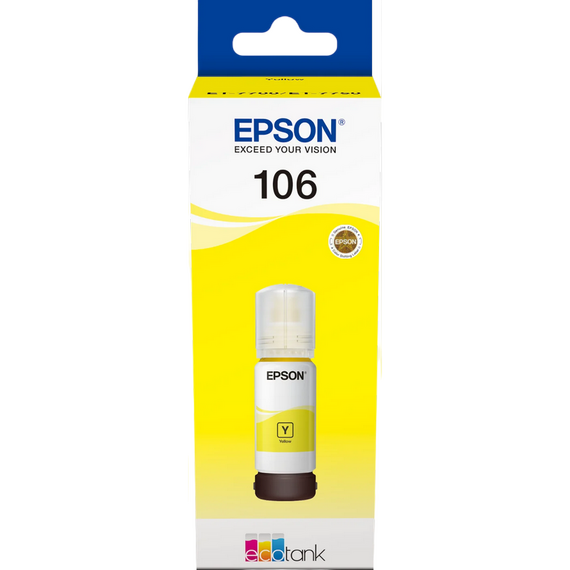 Recipient de cerneală Epson 106 EcoTank, C13T00R440, Galben, 3 image