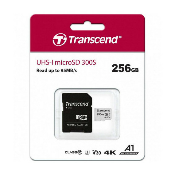 Card de Memorie Transcend MicroSDXC Class 10, 256GB (TS256GUSD300S-A), 2 image