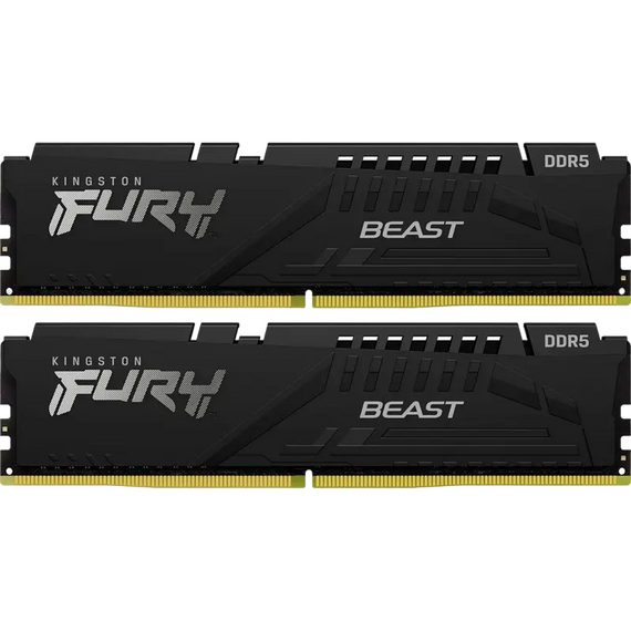 Memorie RAM Kingston FURY Beast, DDR5 SDRAM, 6400 MHz, 32GB, KF564C32BBEK2-32, 2 image