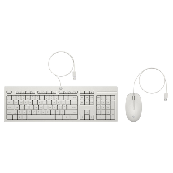 Set Tastatură + Mouse HP 225 G2, Cu fir, Alb