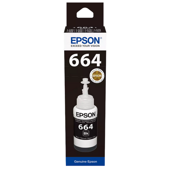 Recipient de cerneală Epson T664, 70ml, Negru, 3 image